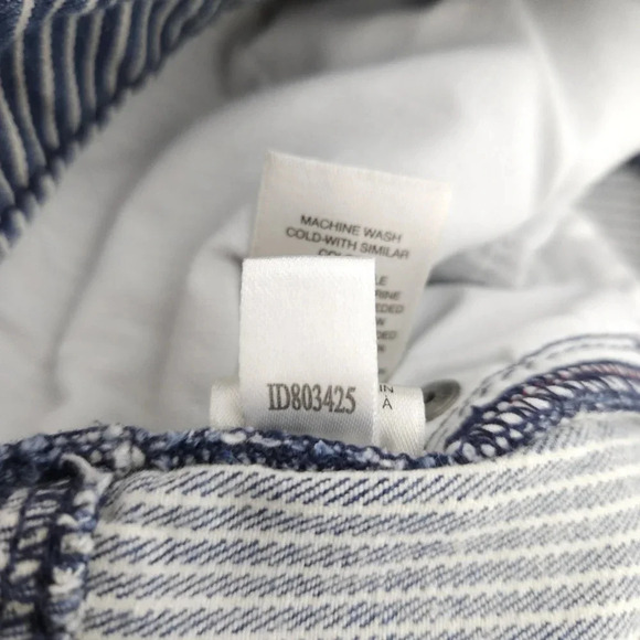 Platinum Chicos Skimmer Jeans Train Conductor Stipe High Rise Straight Denim - Picture 8 of 8